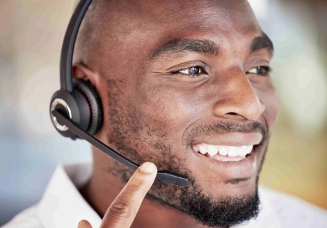 Customer service talent on a call