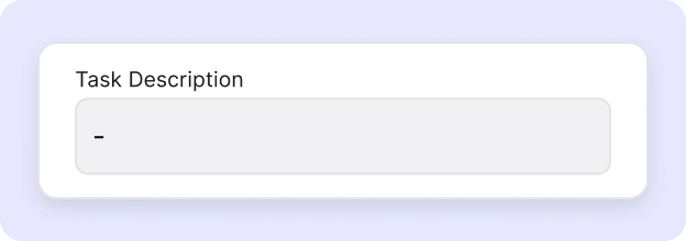 task description field on time tracking app