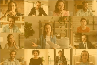Outsourcing team working together