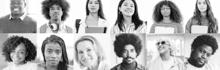 Collage of a team of freelancers