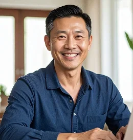 Man looking at the camera and smiling